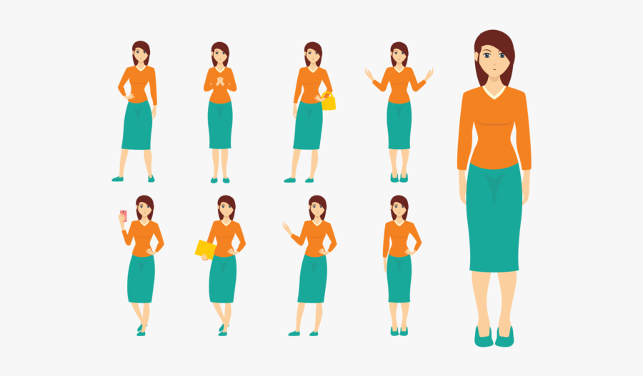 Mujer Vectors - Female Vector, Transparent Clipart