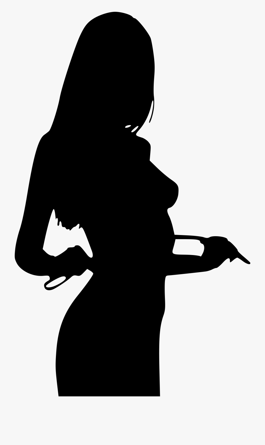 Hide Girl Clip Art - Female Silhouette, Transparent Clipart