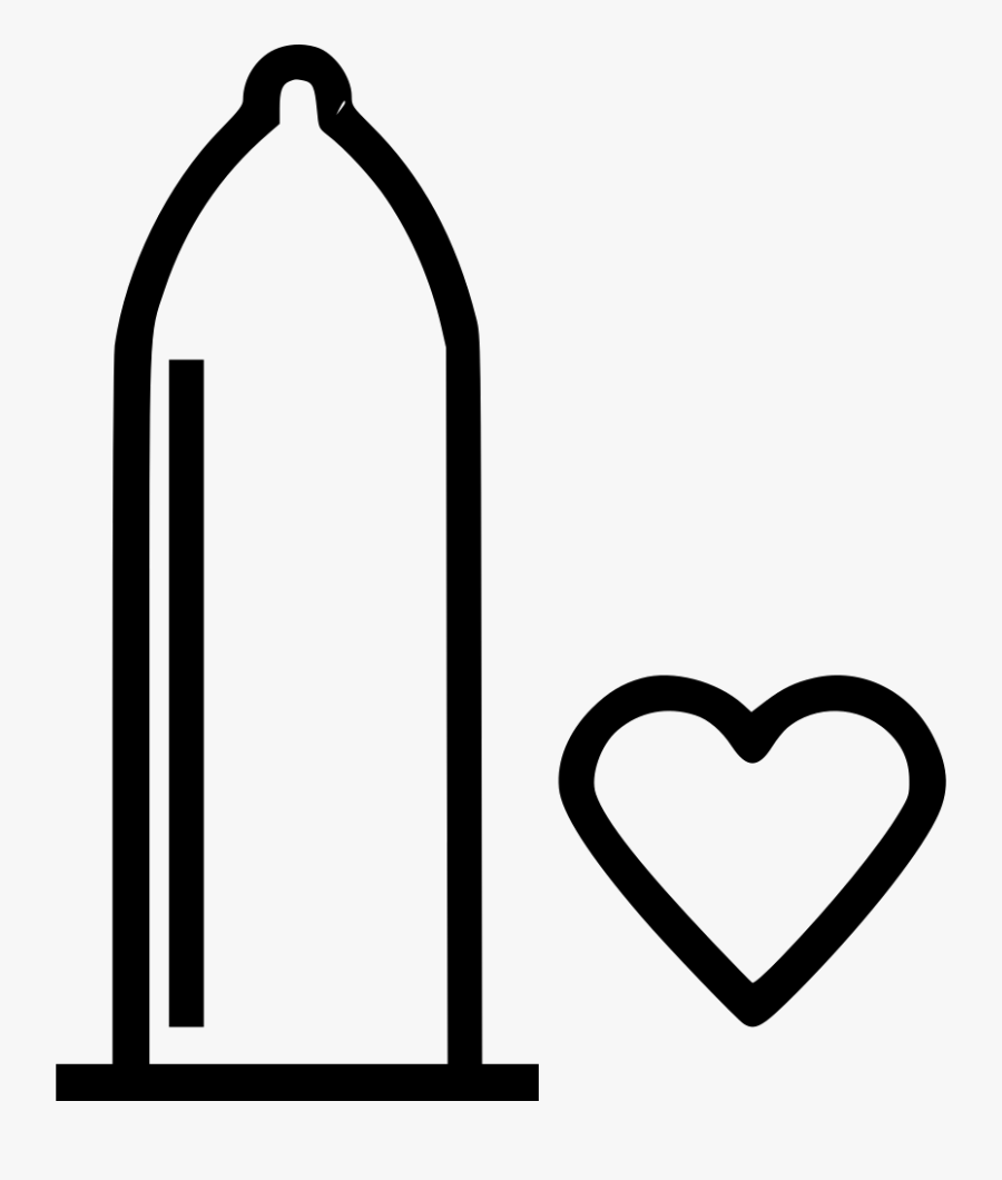 Condom Protection Safe Sex Heart - Condom Text Icon Png, Transparent Clipart