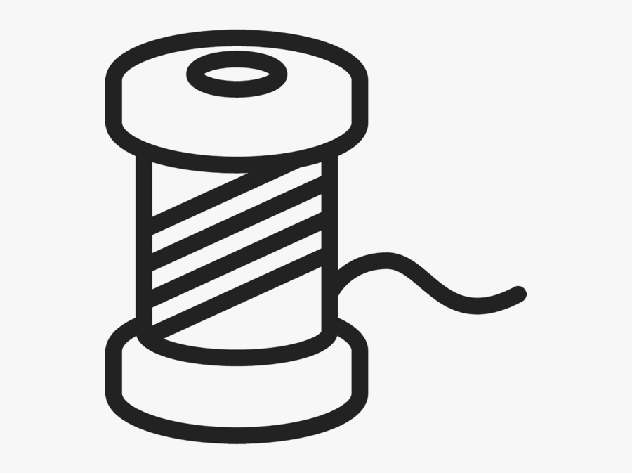 Spool Of Thread Outline Rubber Stamp Clipart , Png - Transparent Sewing Thread Clipart, Transparent Clipart