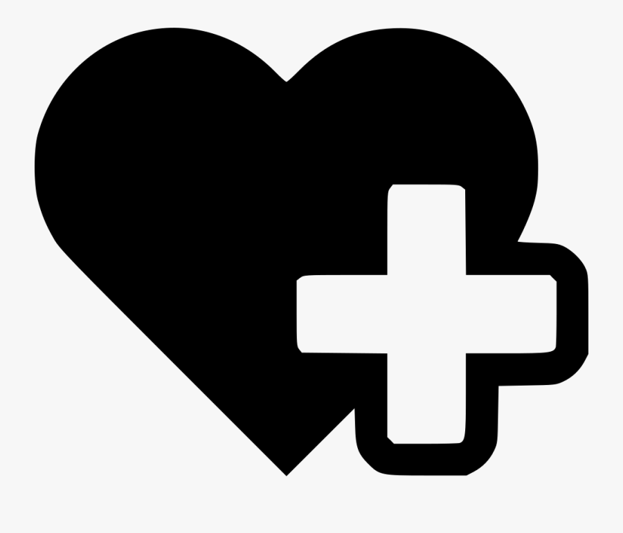 Art Logo Black And White Heart With Cross Icon Free