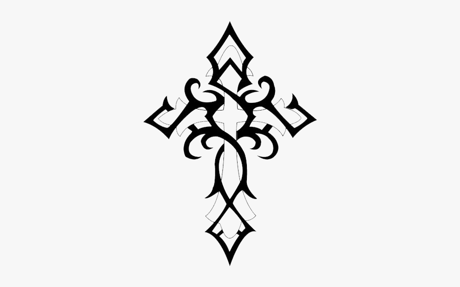 Cross Clipart Fancy - Tribal Cross Tattoo, Transparent Clipart