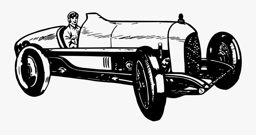 Old Clipart New Car - Vintage Racing Car Free Clip Art, Transparent Clipart