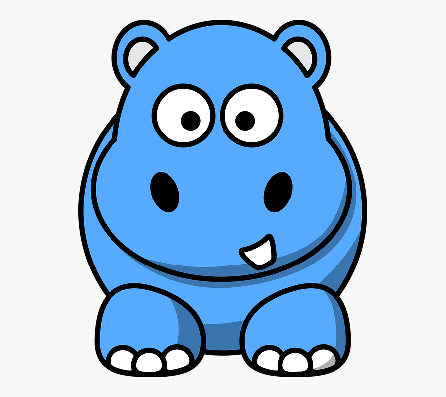 Hippo, Rhino, Hippopotamus, Mammal, Safari, Cartoon - Animal Big Eyes Cartoon, Transparent Clipart