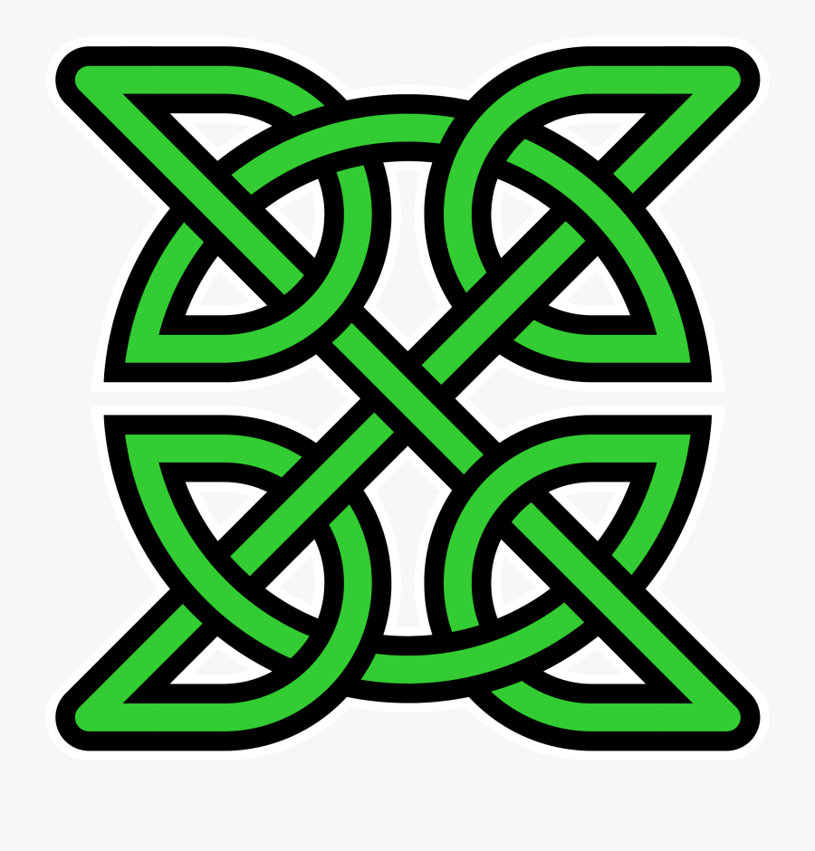 Celtic Clip Art Symbols - Celtic Knot Png Green, Transparent Clipart