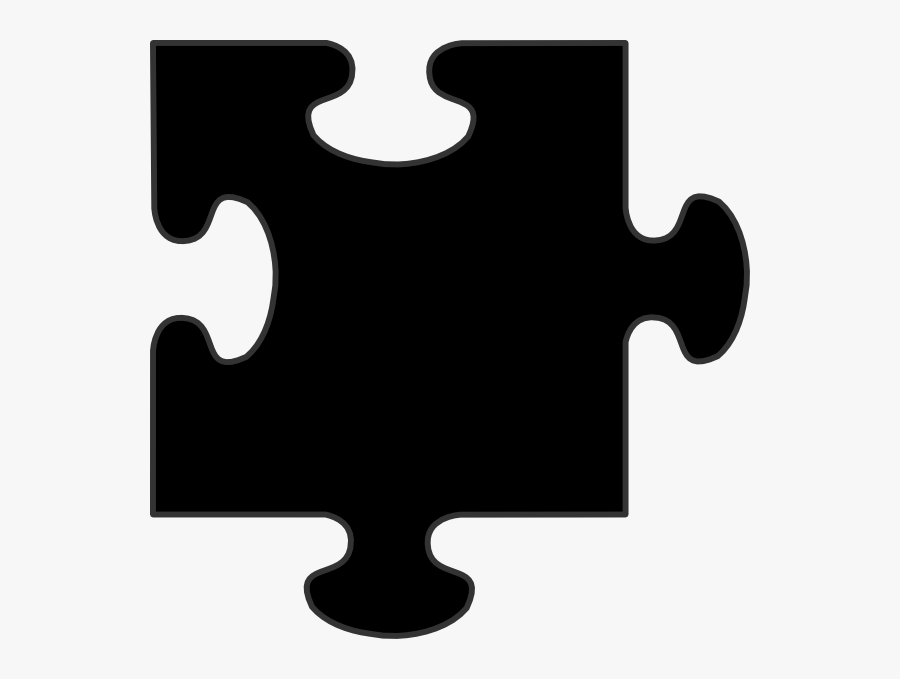 Black Puzzle Piece .png, Transparent Clipart