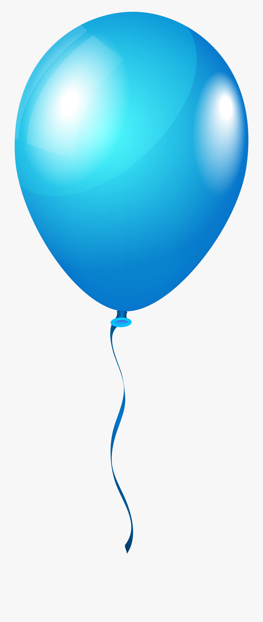 Single Blueballoon Png Clipart Image - Blue Balloon Transparent Background, Transparent Clipart