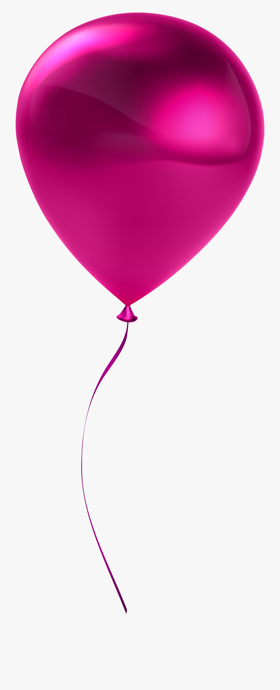 Single Pink Balloon Transparent Clip Art - Pink Balloon Transparent, Transparent Clipart