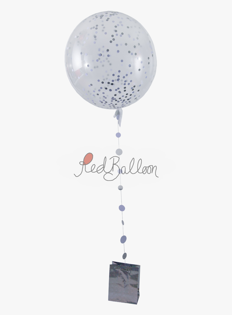 Confetti Baloon Clipart - White Confetti Balloon, Transparent Clipart