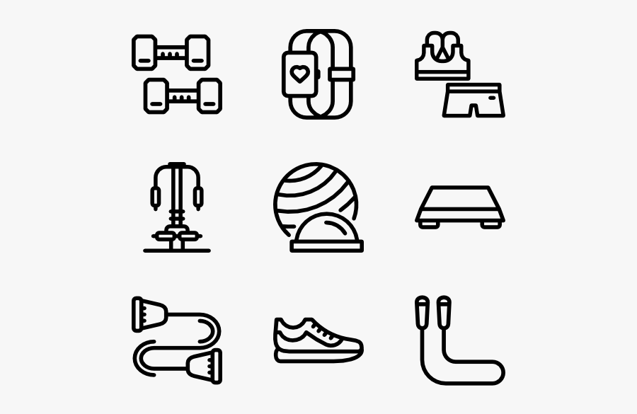 Graphic Freeuse Stock Workout Clipart Basic Exercise - Wedding Icons, Transparent Clipart