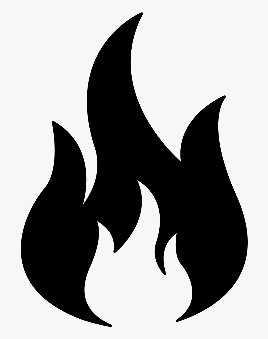 Fire Logo Black And White, Transparent Clipart
