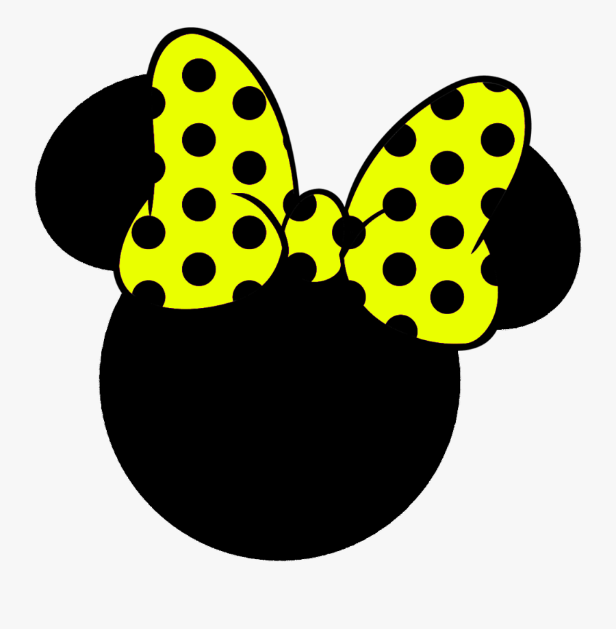 Silhouette Minnie Mouse Head - Minnie Mouse Silhouette Png, Transparent Clipart