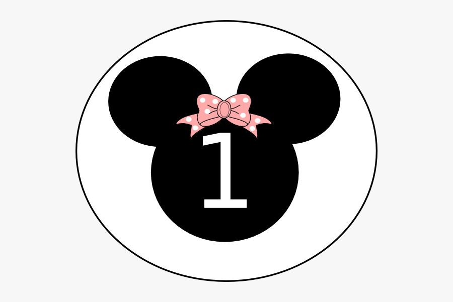 Number 1 Minnie Mouse, Transparent Clipart