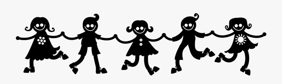 Kids Holding Hands Svg, Transparent Clipart