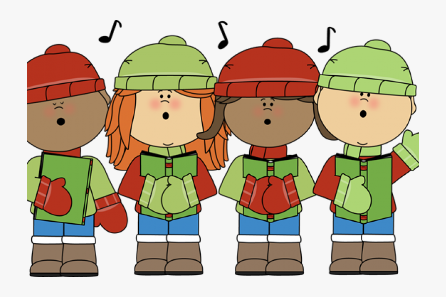 Children Caroling, Transparent Clipart