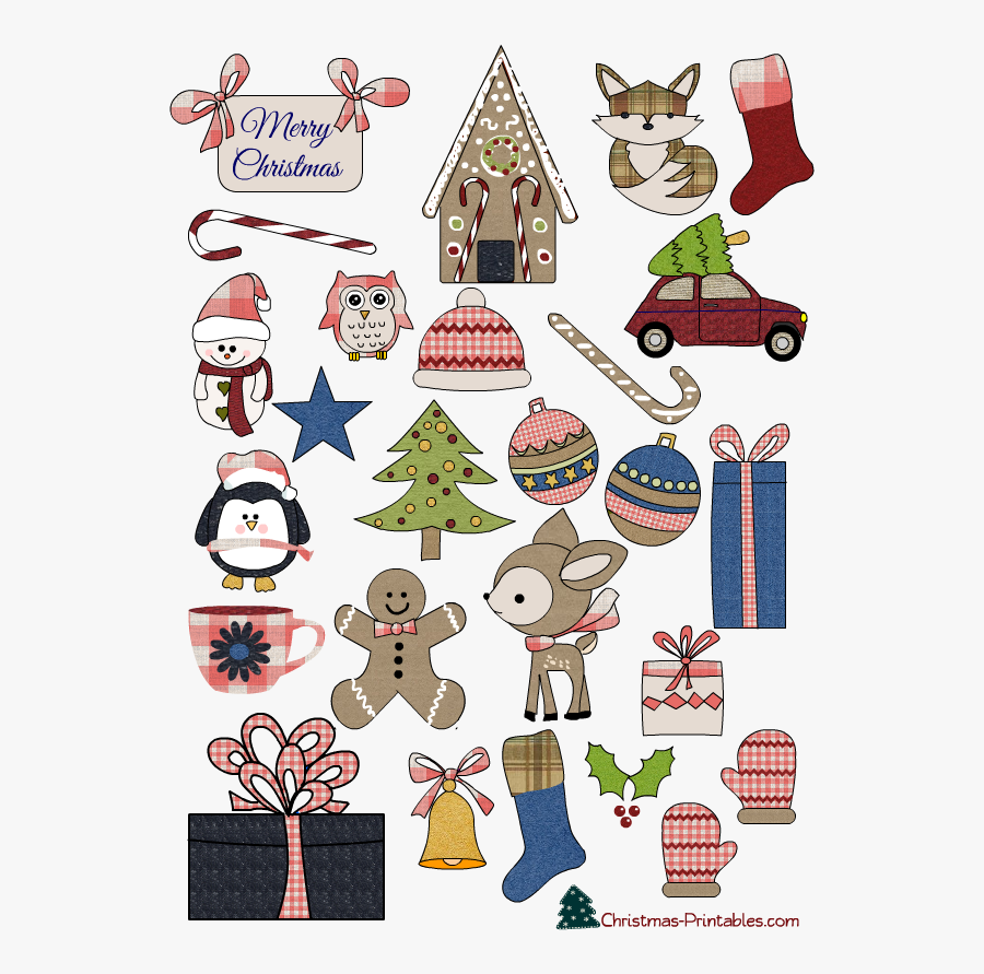 Printable Stickers Christmas, Transparent Clipart