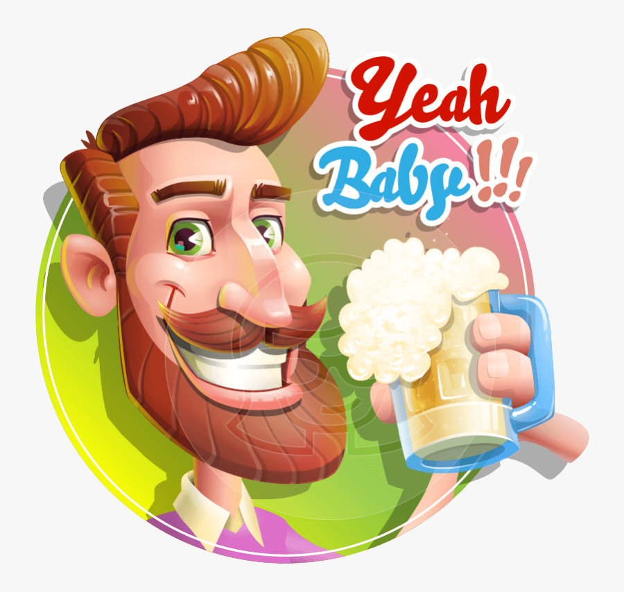 Character With Beer Clipart Free - Cartoon, Transparent Clipart