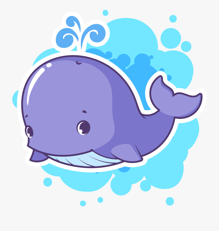 Dolphin Whale Cartoon Clip Art - Dibujos Animados De Una Ballena, Transparent Clipart