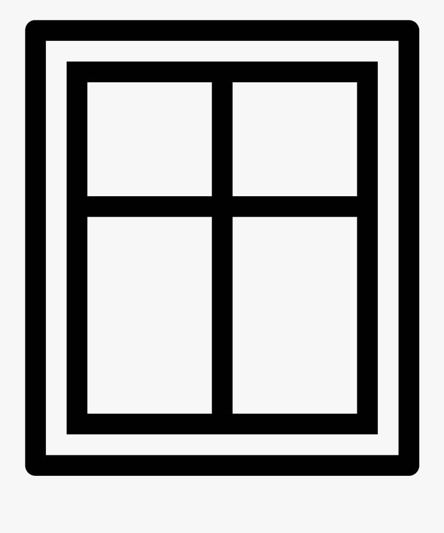 Window Closed Window Clipart - Window Clipart Black And White, Transparent Clipart