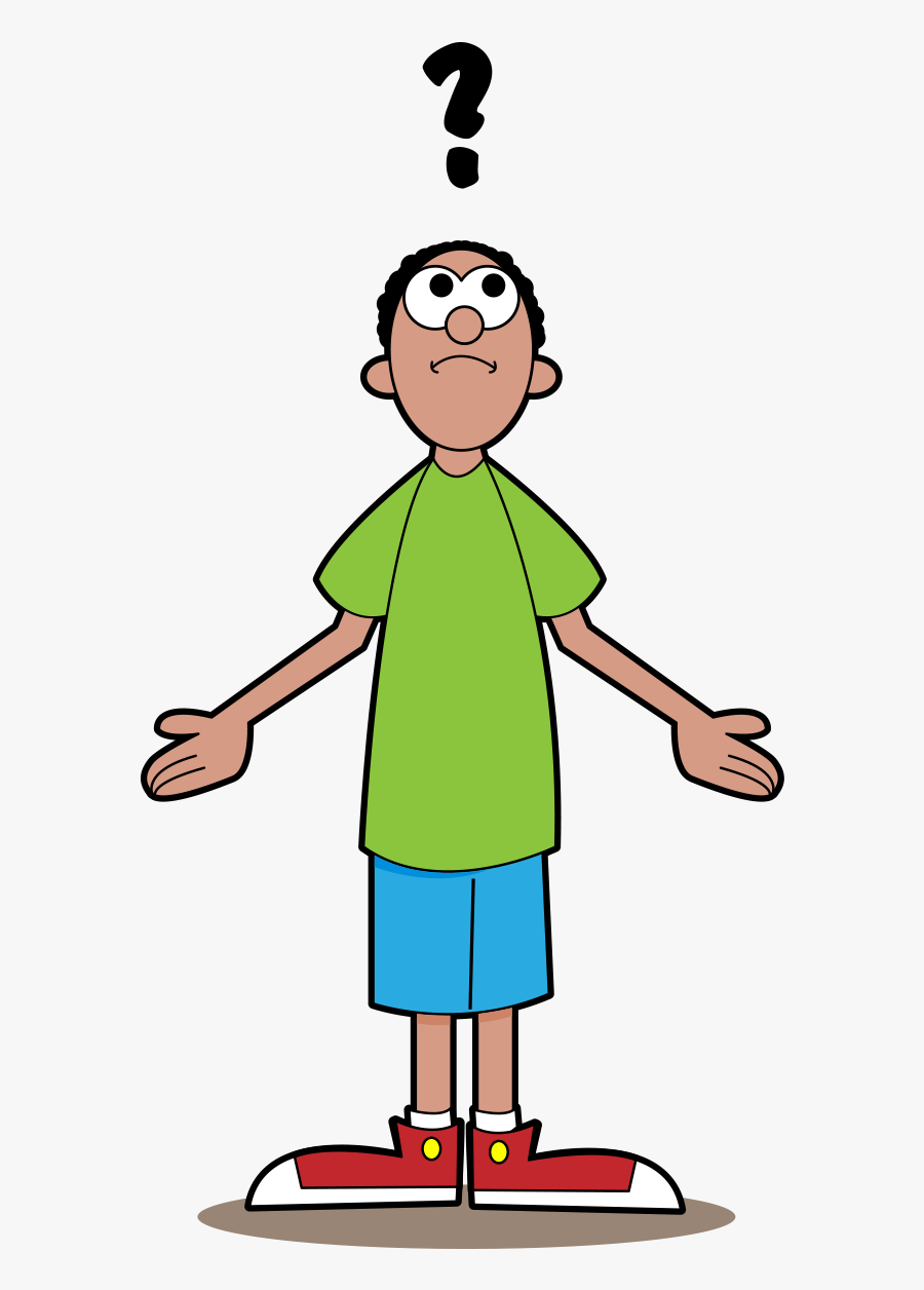Cartoon Of A Person - Kid With Question Cartoon, Transparent Clipart