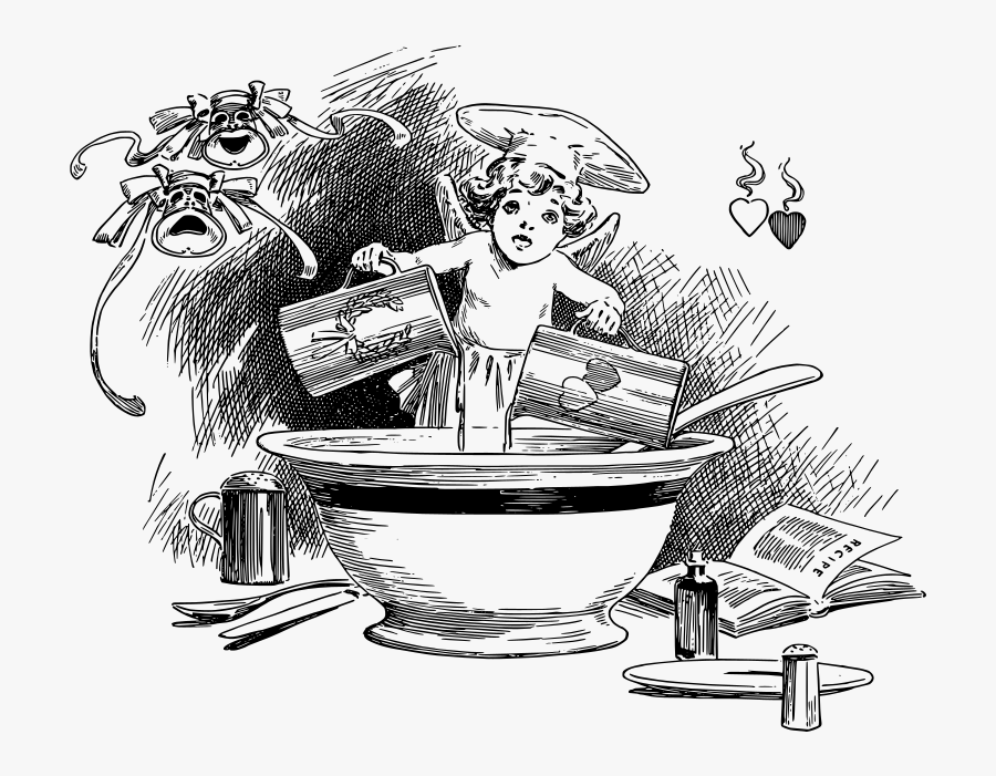 Cupid Cooking - Cartoon, Transparent Clipart