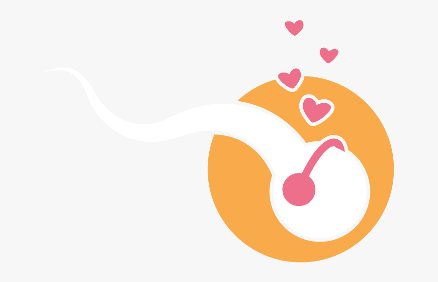 Icon Only White Sperm Orange, Transparent Clipart