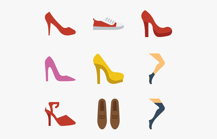 Footwear,high Heels,font,line,clip Art,shoe,graphics,logo - Women Shoes Flat Icon, Transparent Clipart
