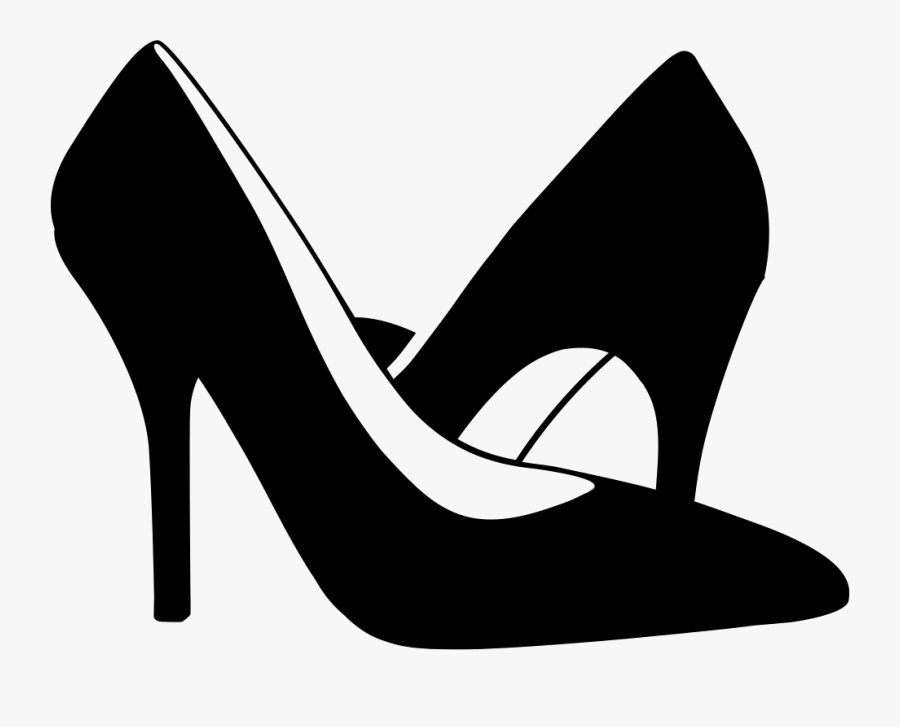 High-heeled Shoes - Silhouette High Heel Png, Transparent Clipart
