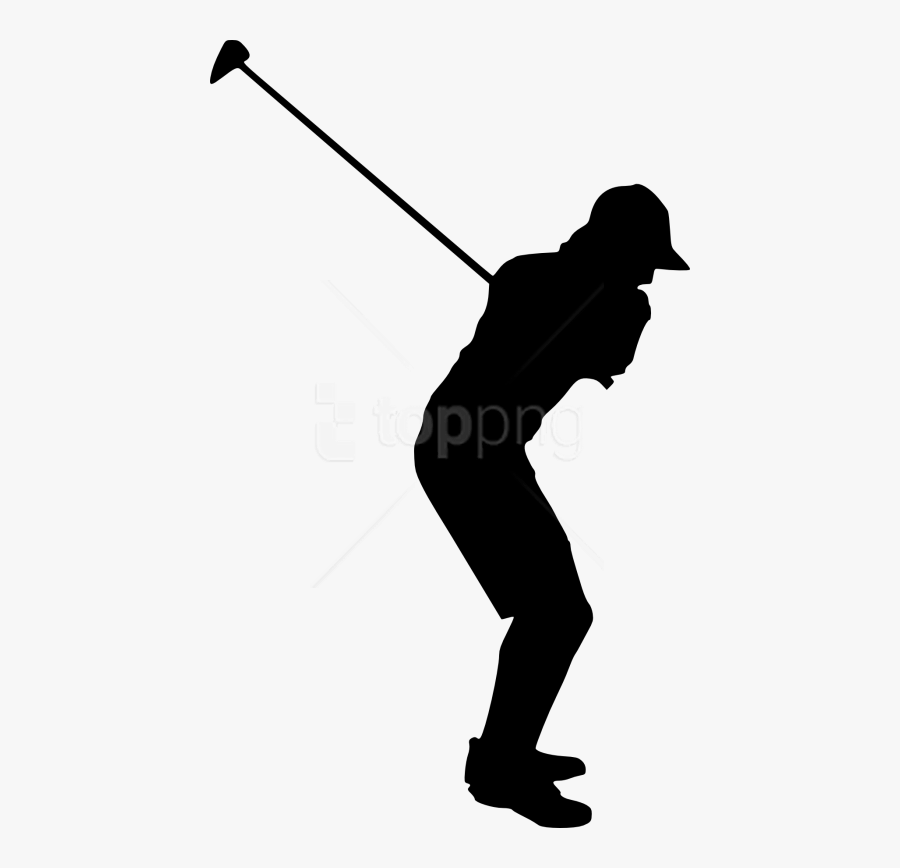 Golfer Silhouette Png - Woman Silhouette Golf Png, Transparent Clipart