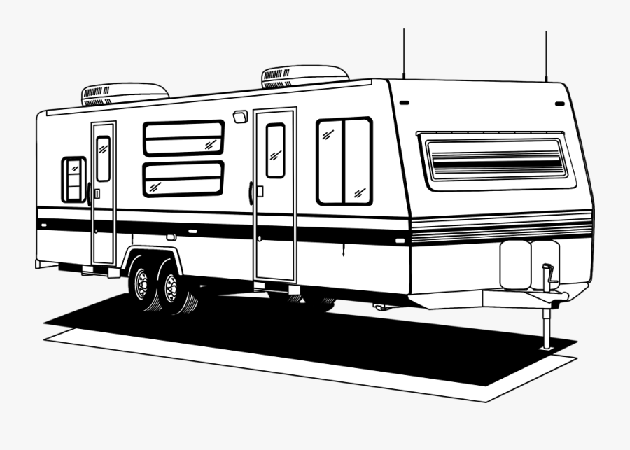 Camping Trailer Clipart - Rv Trailer Clip Art, Transparent Clipart