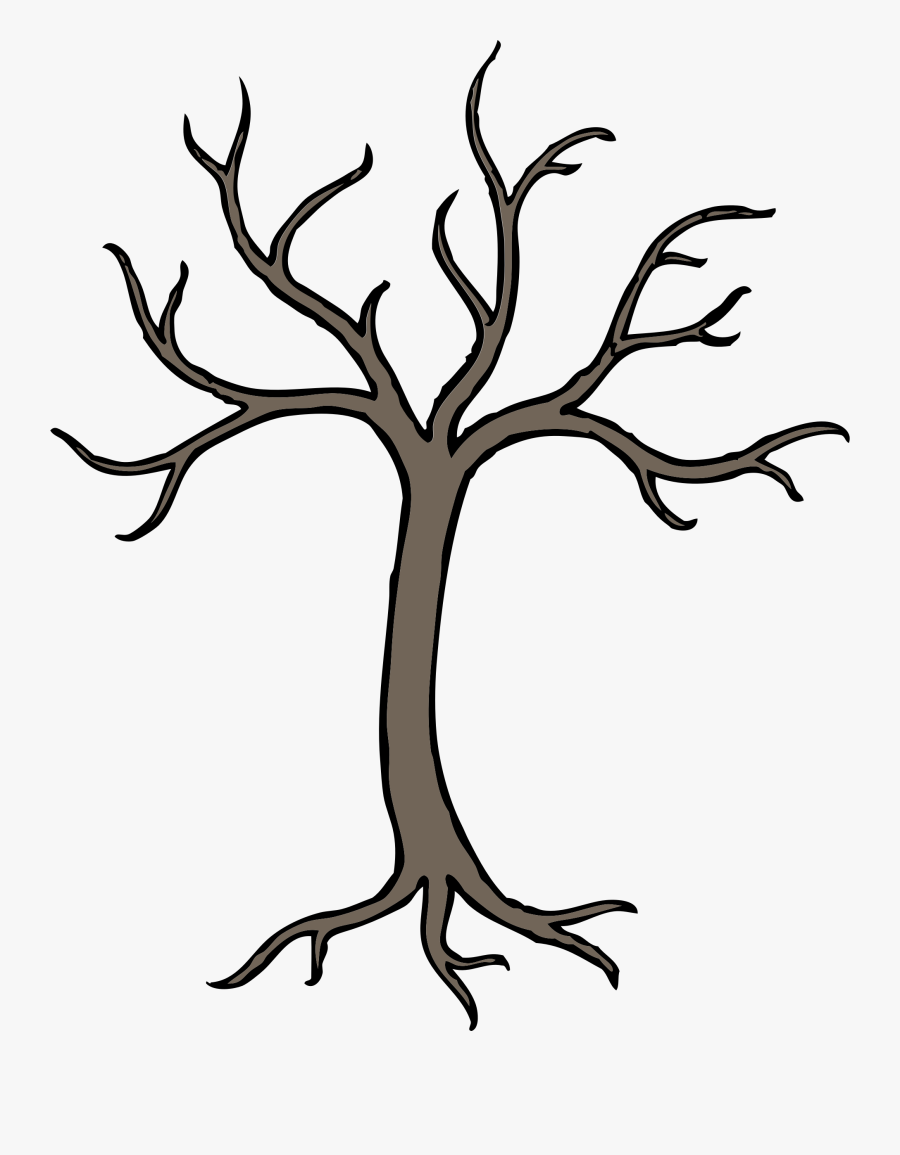 Barren Tree - Easy Dead Tree Drawing, Transparent Clipart