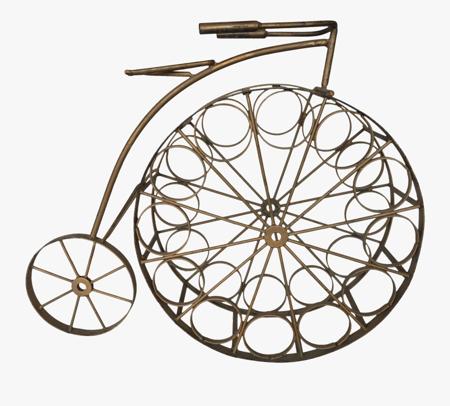 Vintage Bicycle Wine Rack - Circle, Transparent Clipart