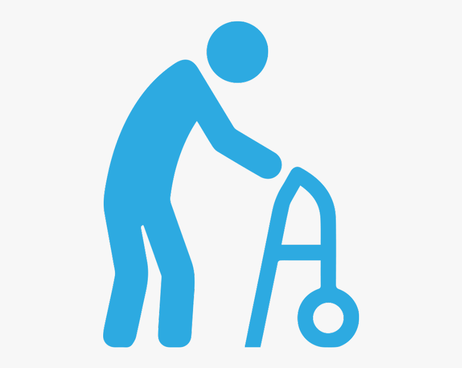 Types Of Insurance - Man With Walker Clipart, Transparent Clipart