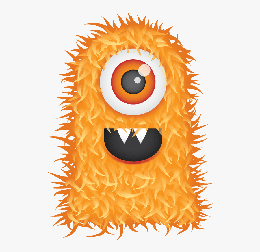 Cute Hairy Monster, Transparent Clipart