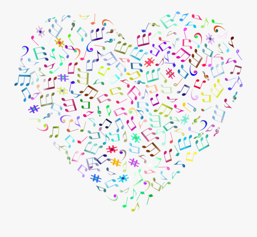 Transparent Music Notes Heart Png - Music Note Png Background, Transparent Clipart