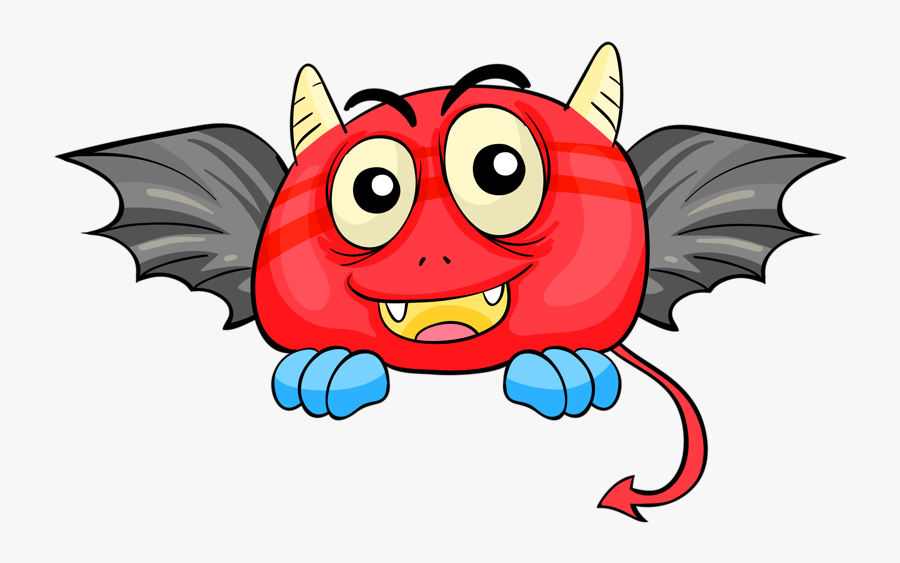 Mash‿✿⁀•○ Monster Clipart, Cute - Scary Blue Monster Scary Horns, Transparent Clipart