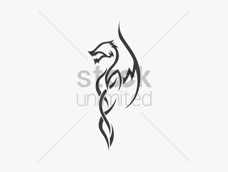 Tribal Clipart Age - Minimal Dragon Logo, Transparent Clipart