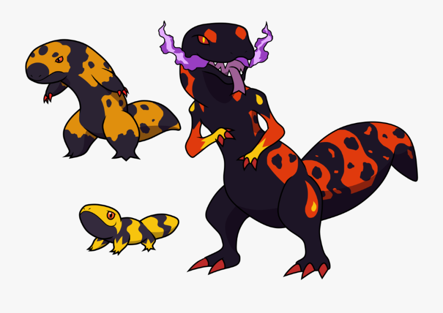 Gila Monster Clipart Pink - Poison Fakemon, Transparent Clipart