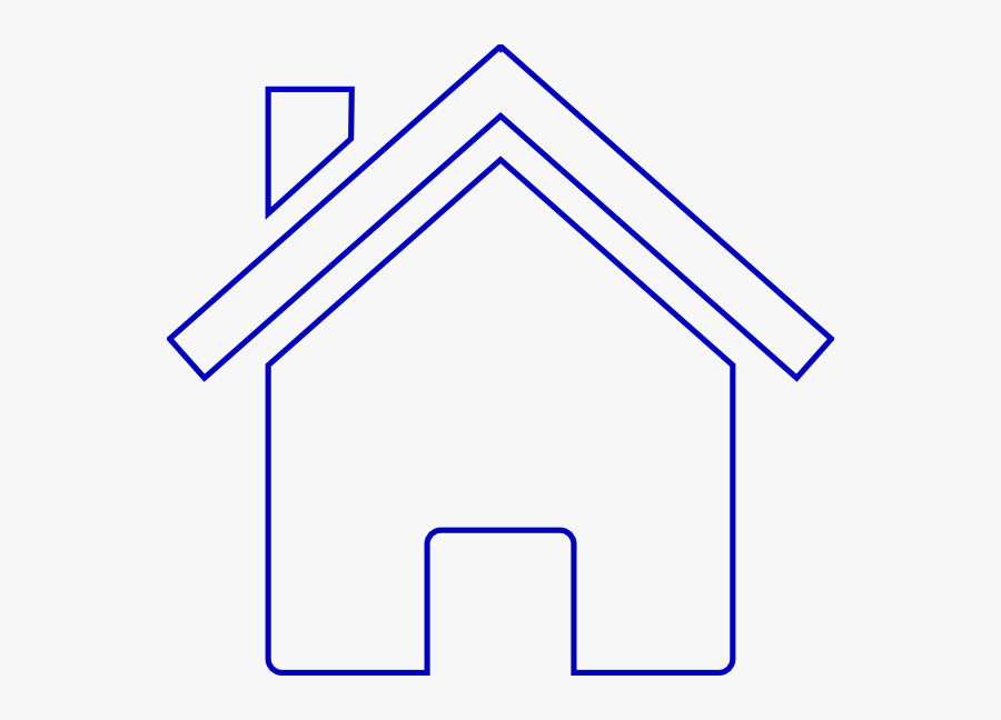 House Blue Lines Clip Art, Transparent Clipart