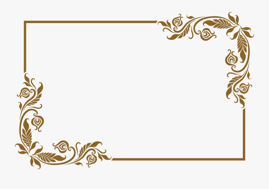 Picture Frame Lovely Old Golden Free Download Png Hd - Border Frame Design Png, Transparent Clipart