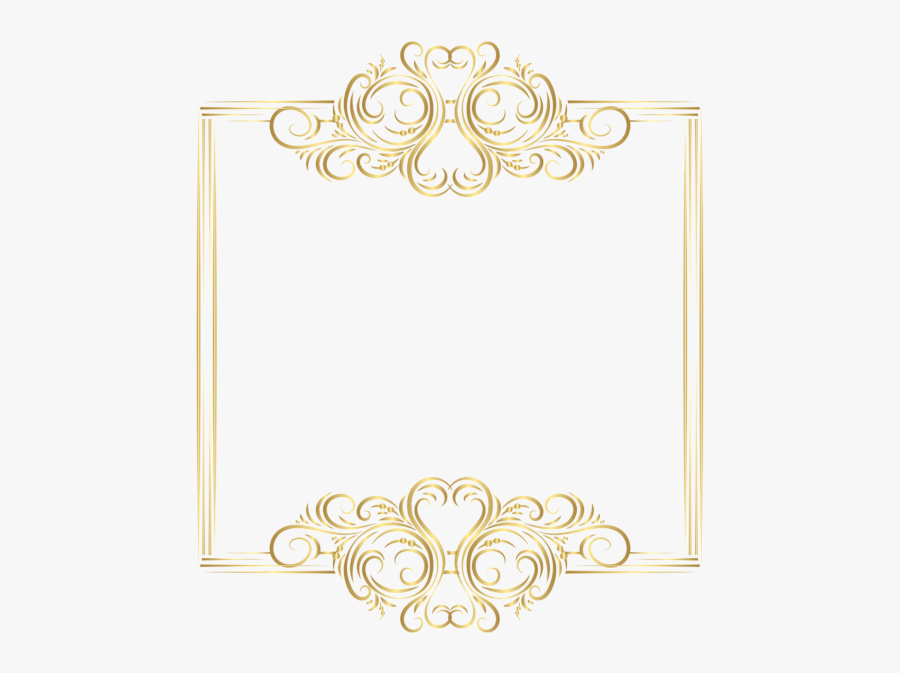Transparent Background Elegant Gold Gold Frame Png, Transparent Clipart