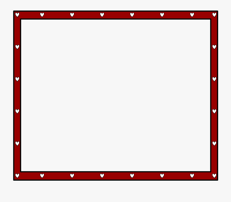 Border Redblack Hearts4x3 - Portable Network Graphics, Transparent Clipart