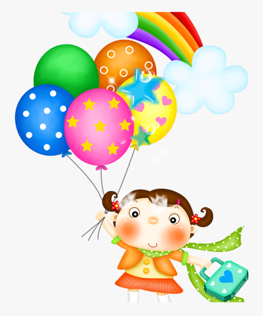 Transparent Ballons Clipart - Birthday Balloons Png Girl, Transparent Clipart