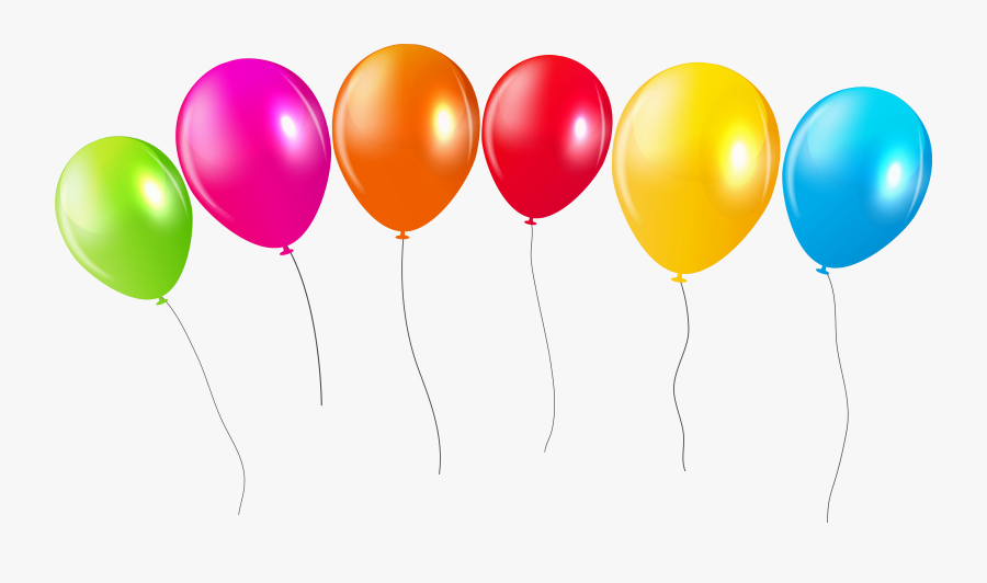 Transparent Colorful Balloons Png - Globos De Celebracion Png, Transparent Clipart