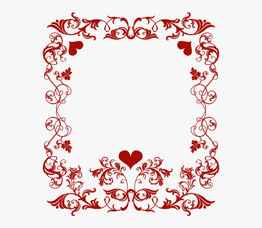 Valentines Day Border Clip Art, Transparent Clipart