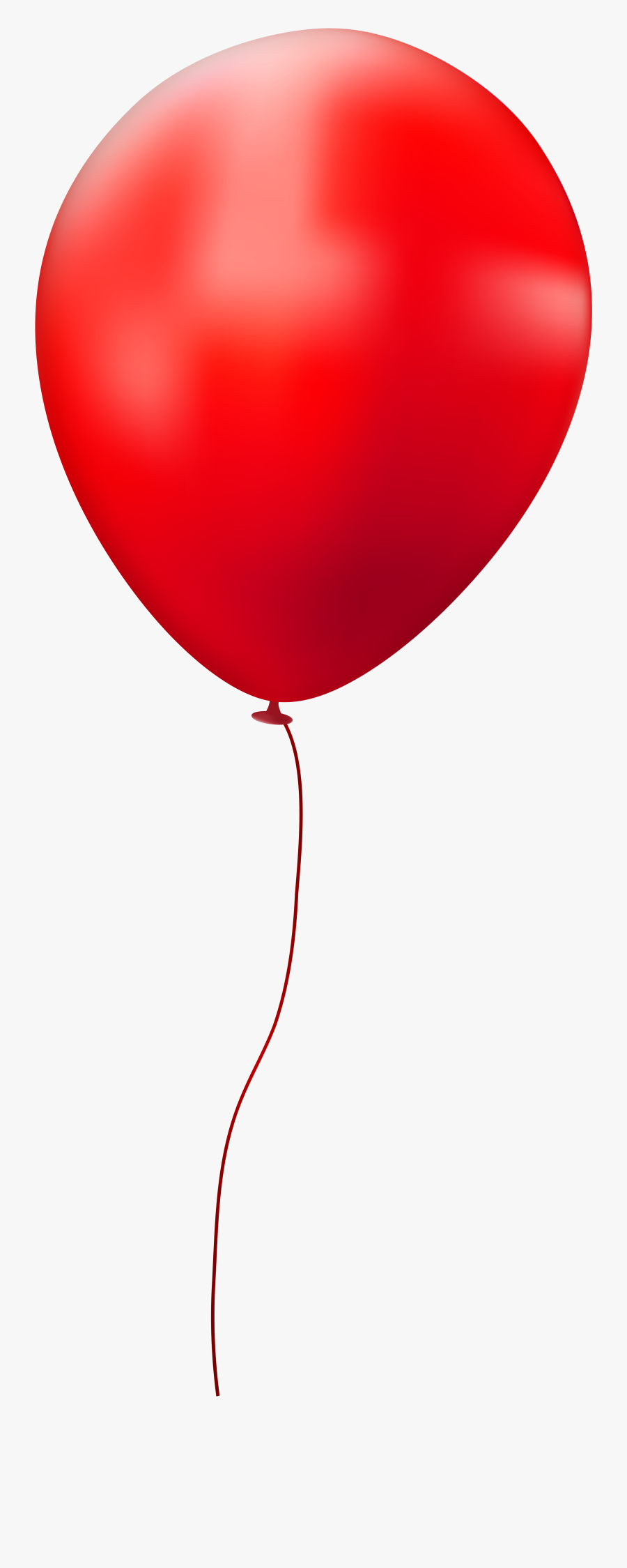Single Clip Art Image - Transparent Single Red Balloon, Transparent Clipart