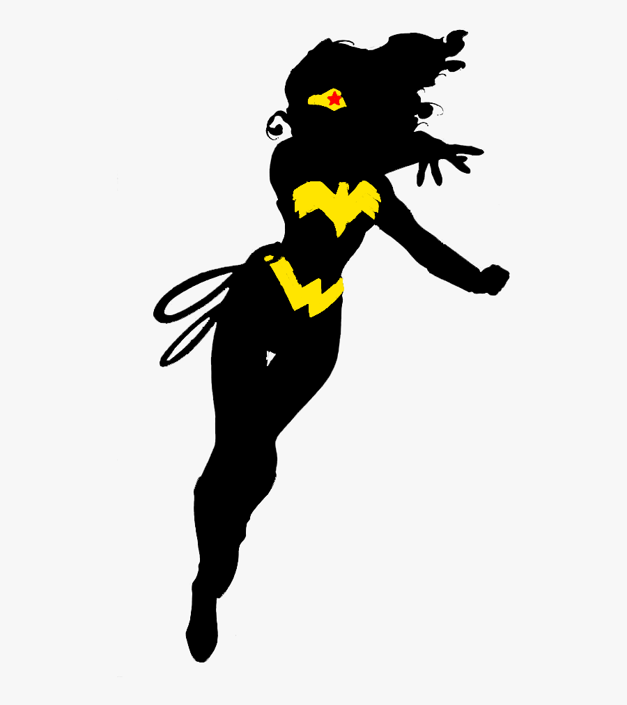 Wonder Woman Pop Art - Silhouette Wonder Woman Vector, Transparent Clipart