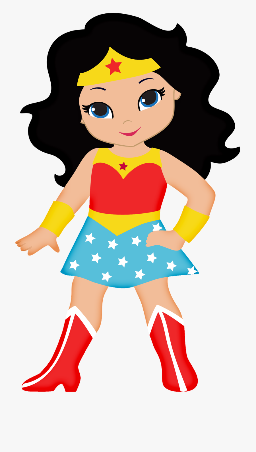 Transparent Wonderwoman Clipart - Cartoon Transparent Wonder Woman Png, Transparent Clipart