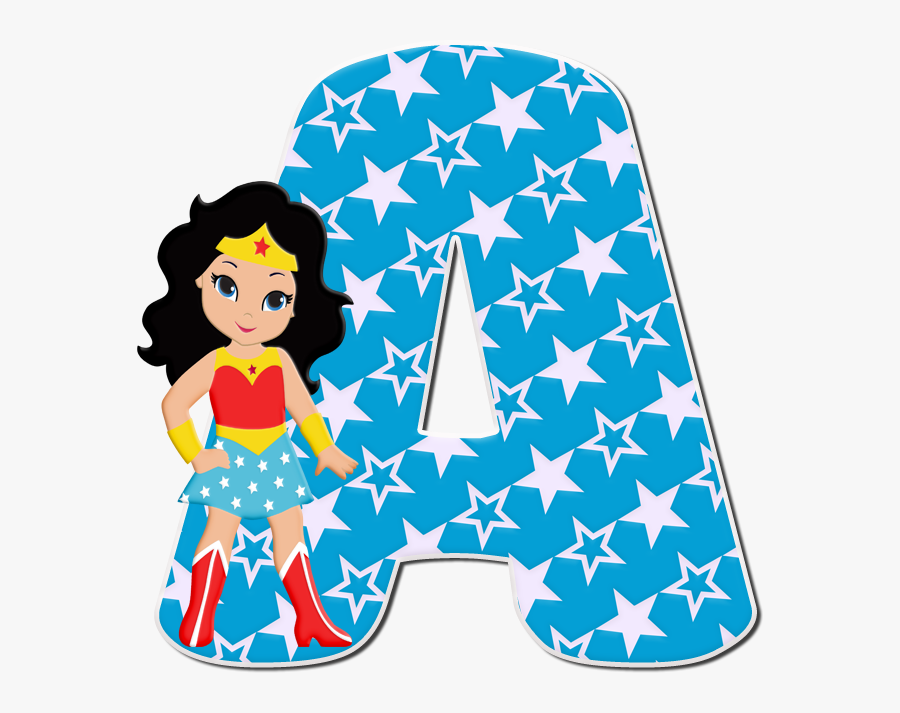 Clip Art Mulher Maravilha Download - Abecedario Mujer Maravilla, Transparent Clipart