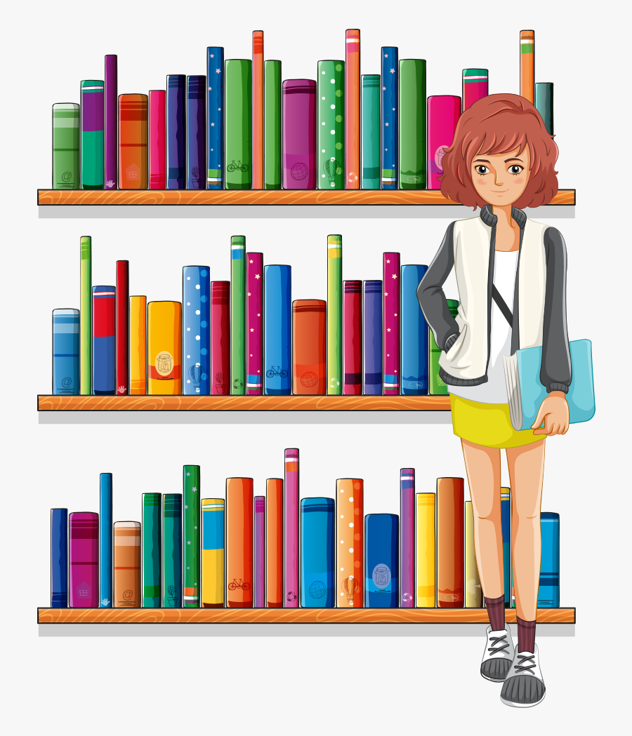 Library Librarian Clip Art - Un Niño En Una Biblioteca, Transparent Clipart